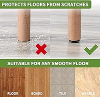 Vista 4 de Protectores de suelo para patas de silla, deslizadores de muebles de 1 pulgada, protectores de suelo para sillas