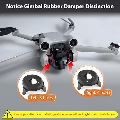 Miniatura 4 de Repuesto para DJI Mini 3 Gimbal de absorción de impactos de goma para DJI Mini 3 Pro Damper Gimbal Cámara Amortiguador Drones Accesorios Piezas con