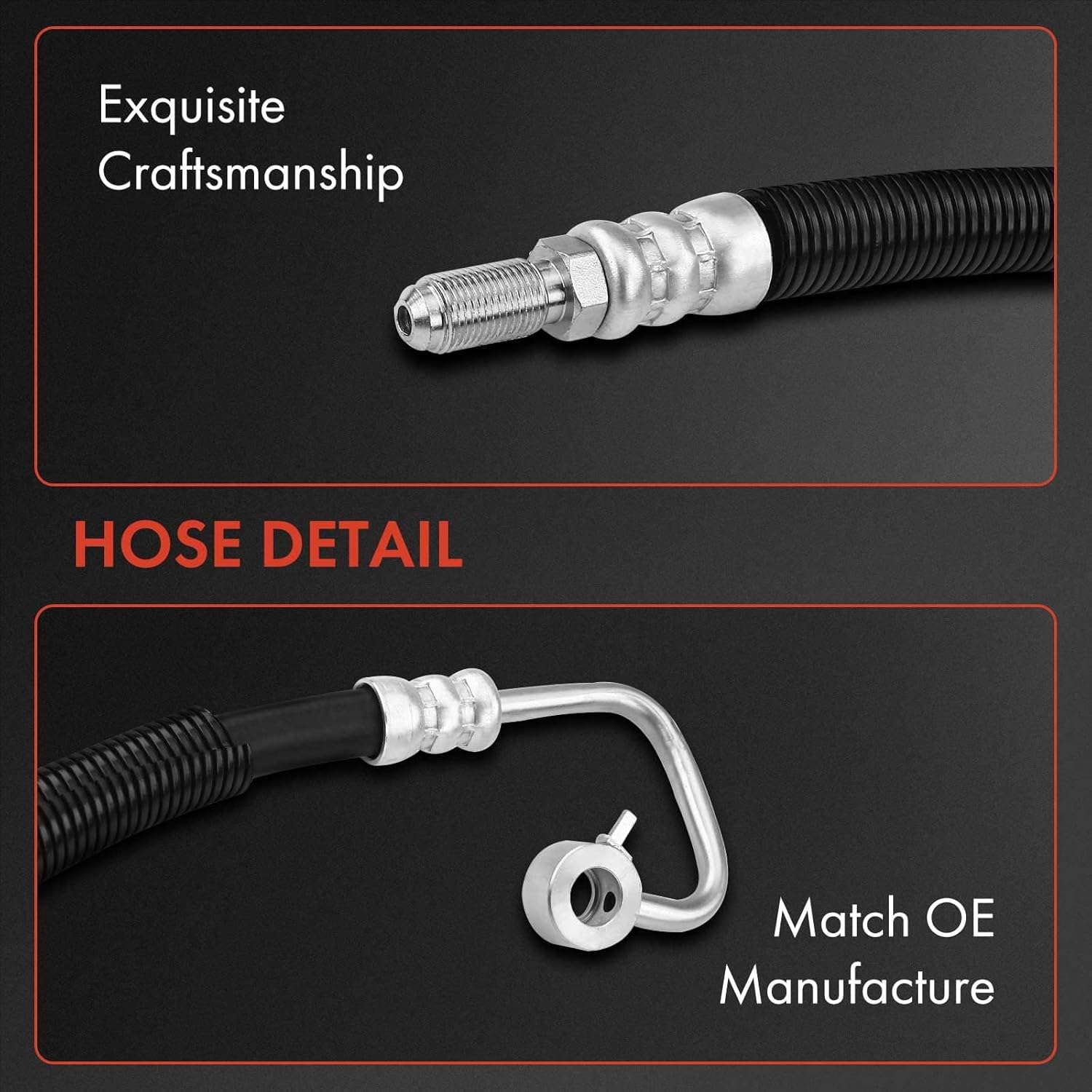 A-Premium Power Steering Pressure Hose Line Assembly Compatible with Acura SLX 1998-1999 & Isuzu Trooper 1998-2002, VehiCROSS 1999-2001, V6 3.5L 4WD, Pump to Gear/Rack Pinion