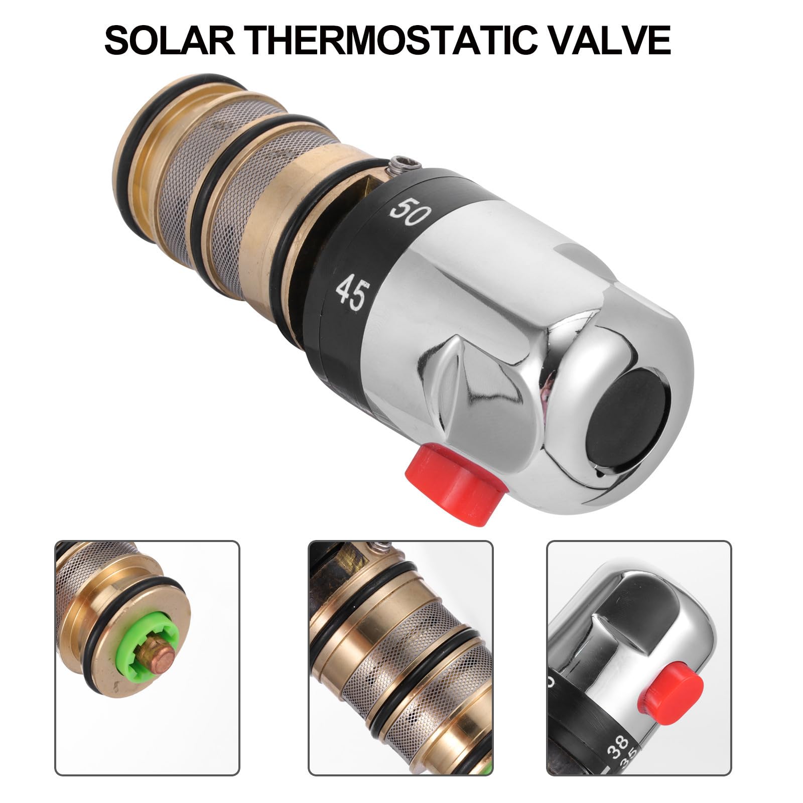 INOOMP Cartucho Termostático de Cobre para Grifo Bañera y Ducha Control de Temperatura Preciso y Resistencia a Presión de 12 Kpa para Uso en Baños