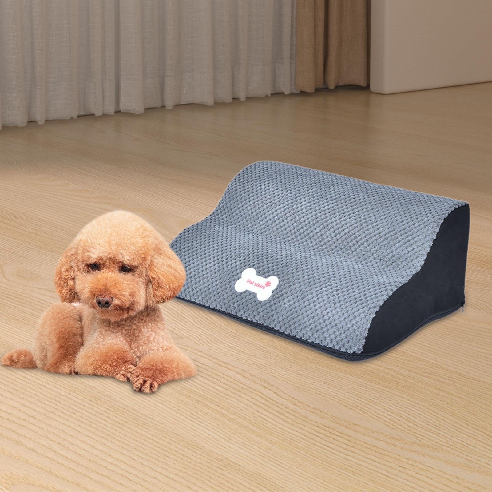 Escalier pour chien - Rampe pour chien - Échelle pour animaux de compagnie - Escalier pour chien à 2 marches - Multifonctionnel - Éponge haute densité pour chiens âgés - Intérieur, Voiture