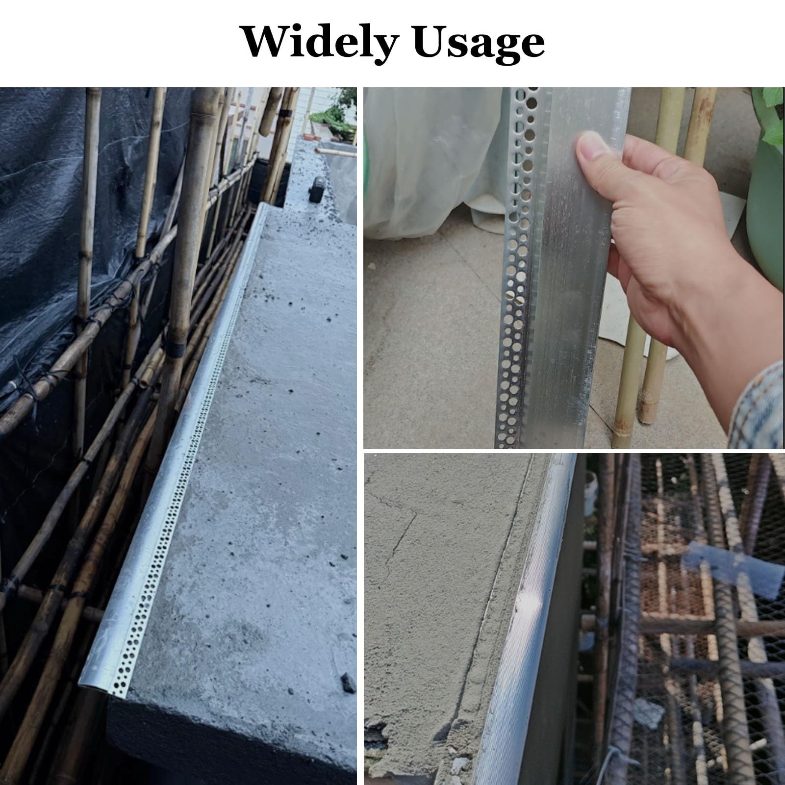 Borde de Goteo Perfil de Aluminio para Drenaje de Lluvia y Protección Contra | Perfil de Aluminio para Drenaje de Aguas Pluviales en Exteriores; Moldura Vierteaguas para Tejados y Paredes(4.7m(15.4ft))