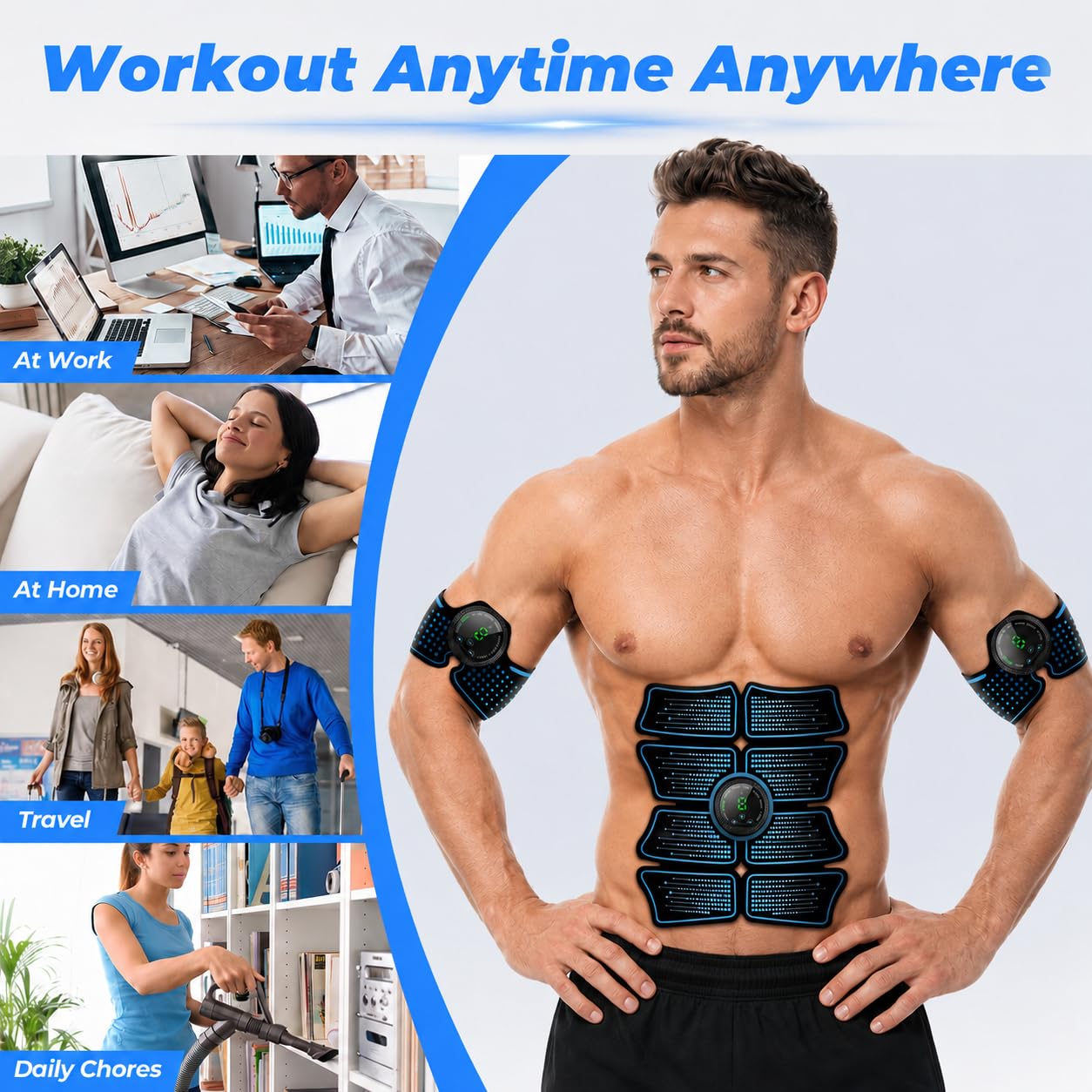 Portable Home Fitness Muscle Stimulator, Abs Booty Trainer for Full Body — Amazon image 2