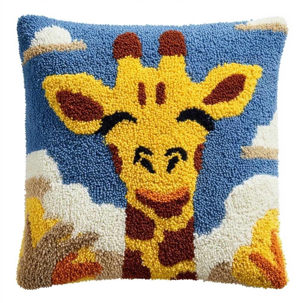 AxiangziK Latch Hook Cushion Kits,Cartoon Giraffe