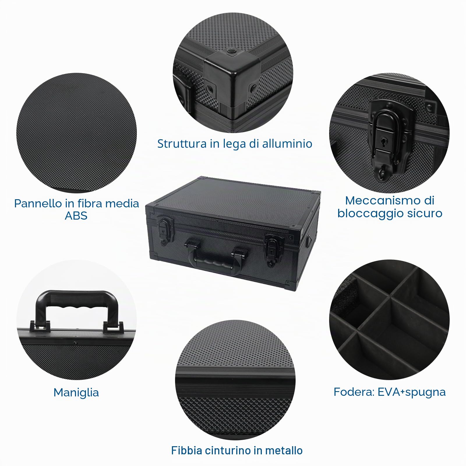 iDiskk Scatola Porta Top Loader con Serratura, Trading Card Holder Box, Protezione Resistente per Sport, Carte Collezionabili, Organizer Imbottito con Chiavi per Oltre 600 Carte, Nero