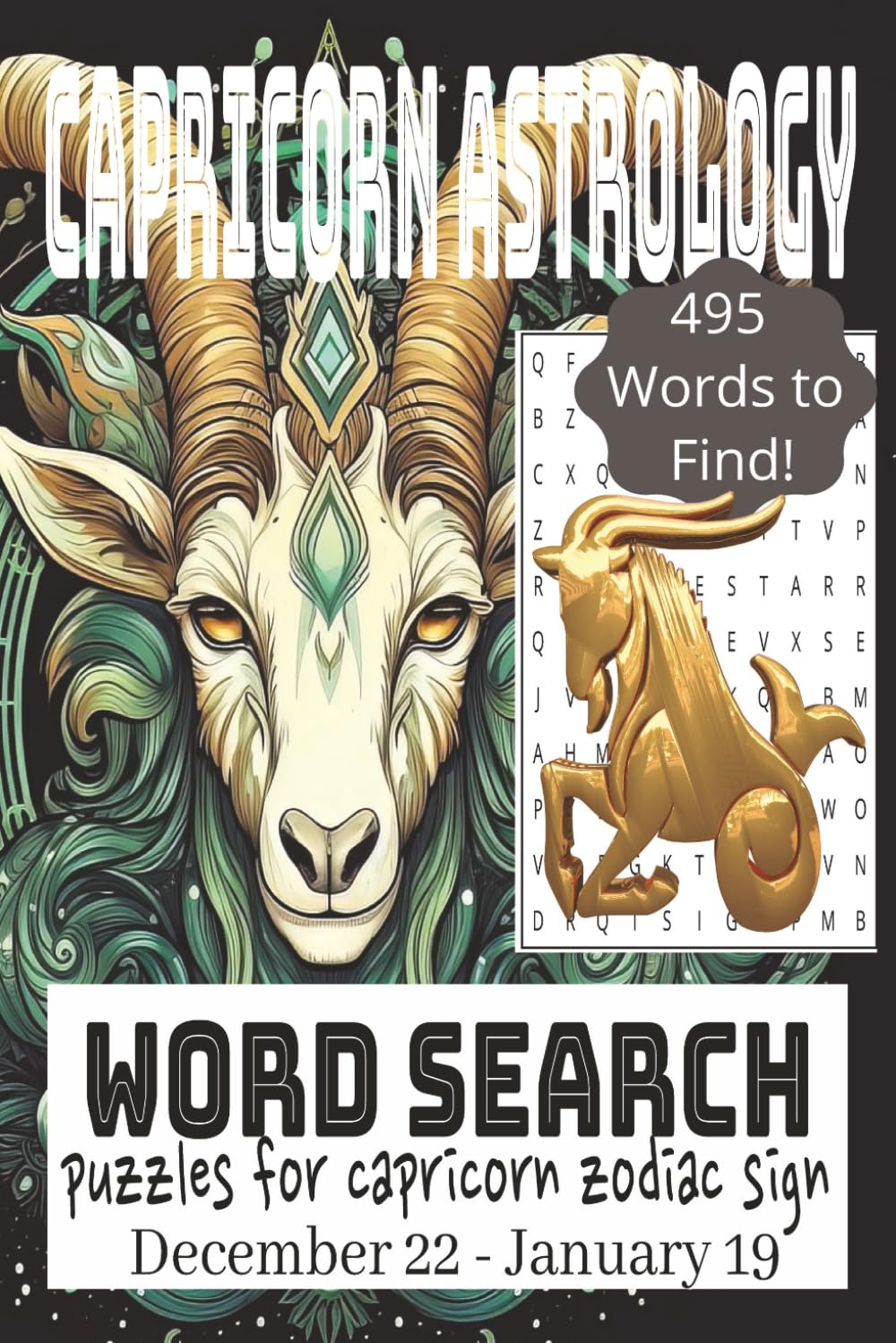 Capricorn Astrology Word Search Puzzle Book: Word Search Book with easy to ready print about Capricorn Zodiac, Astrology, Astronomy |6x9 Inches, 110 ... Relaxation, Brain Boost and Birthday Gifts