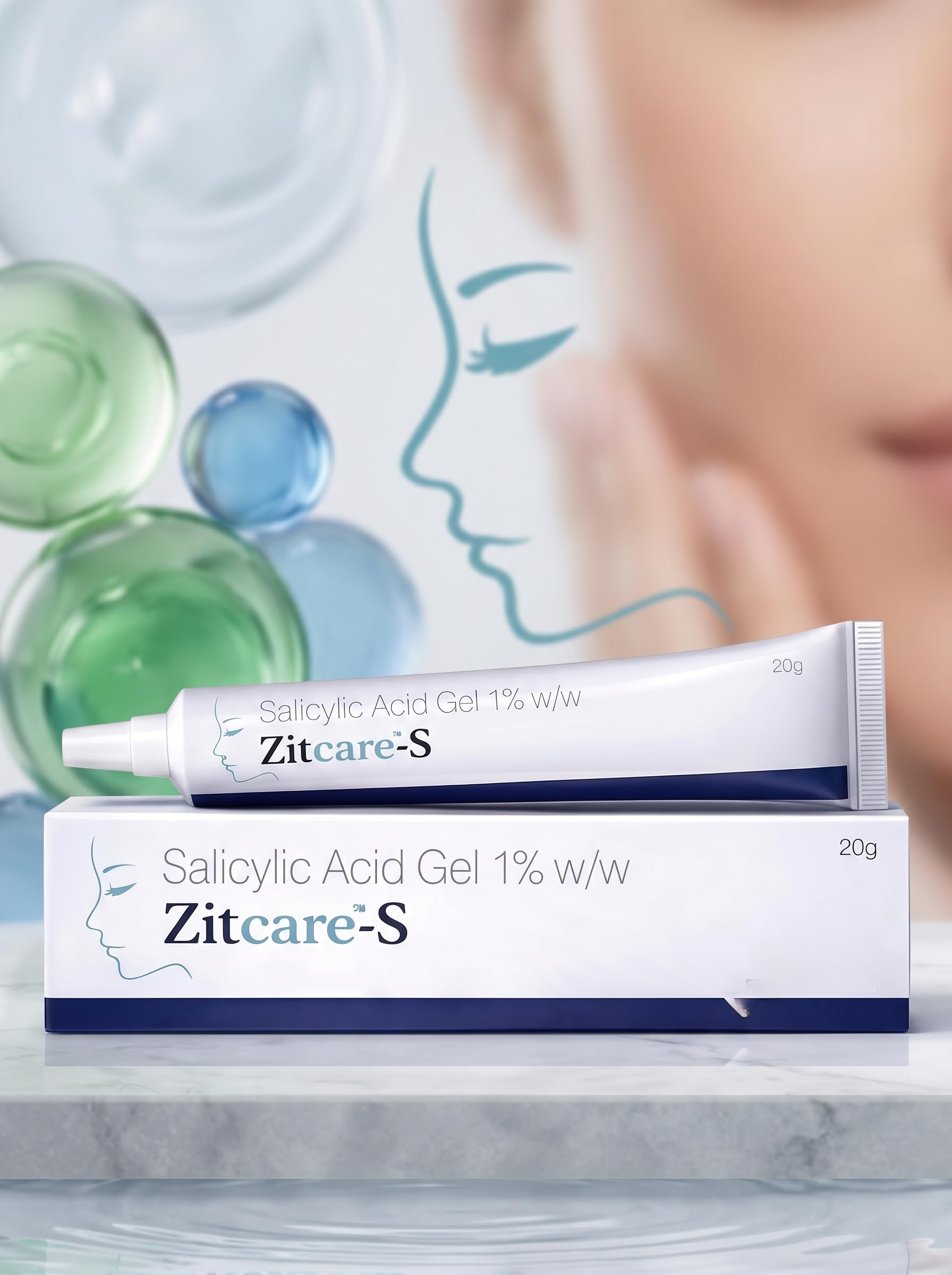 New_Zitcare-S Salicylic Acid Gel 1% Lightweight Oil-Control Face Gel for Acne-Prone & Oily Skin | Pore Clarifying Formula Non-Greasy, Fast Absorbing, 20g Tube-picture-30