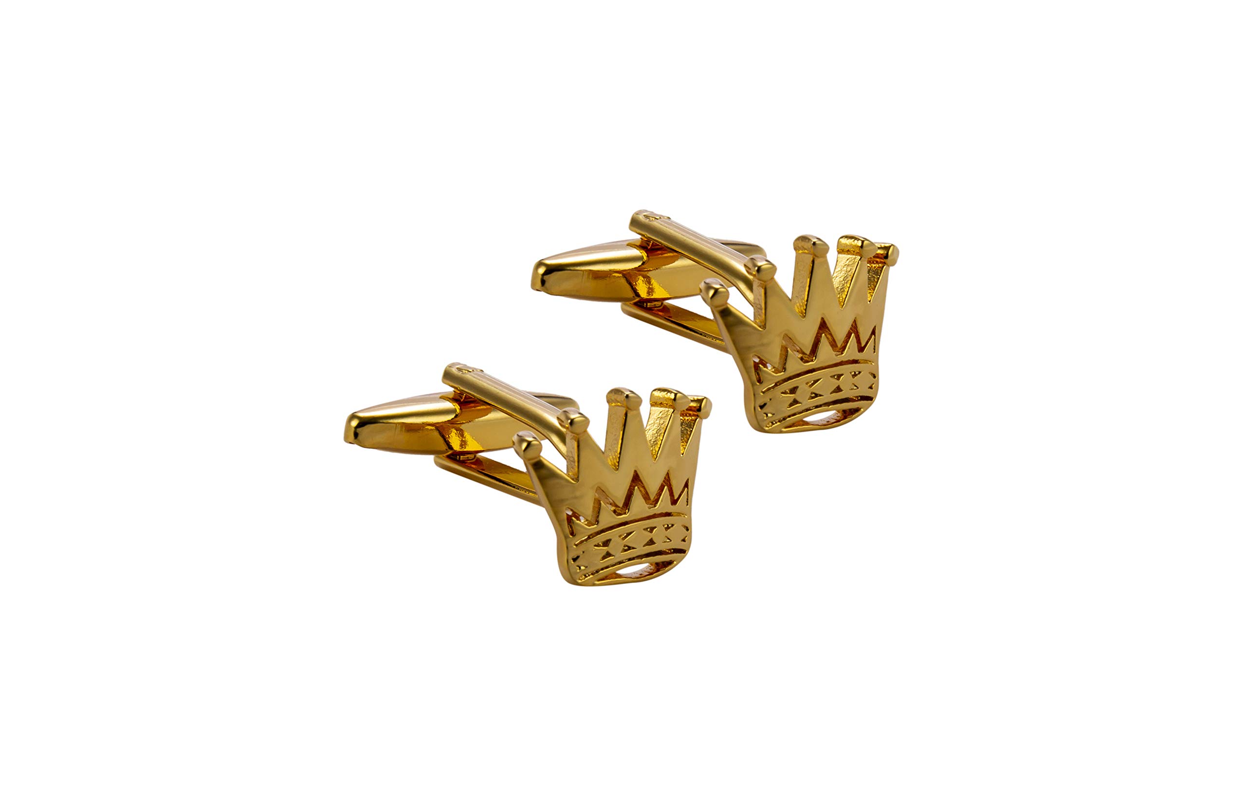 Knighthood Kings Crown Cufflinks for Men (Gold) (B07V4WM24F) Amazon Price History, Amazon Price Tracker