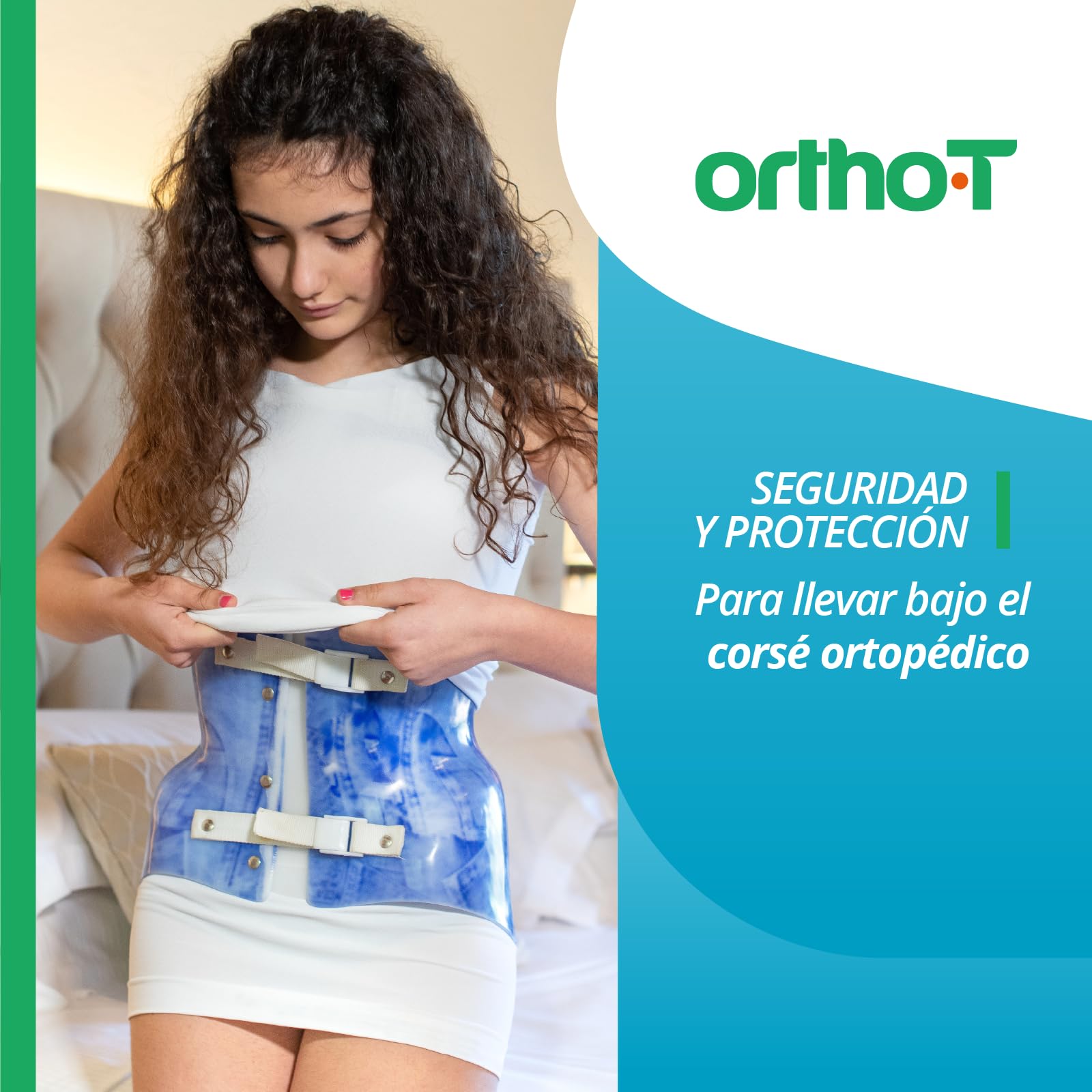 Funda para debajo del Corsé, Prenda Ortopédica Antibacteriana y Transpirable para el Busto o el Corsé, Sin Costuras en las Caderas y los Hombros, Blanca