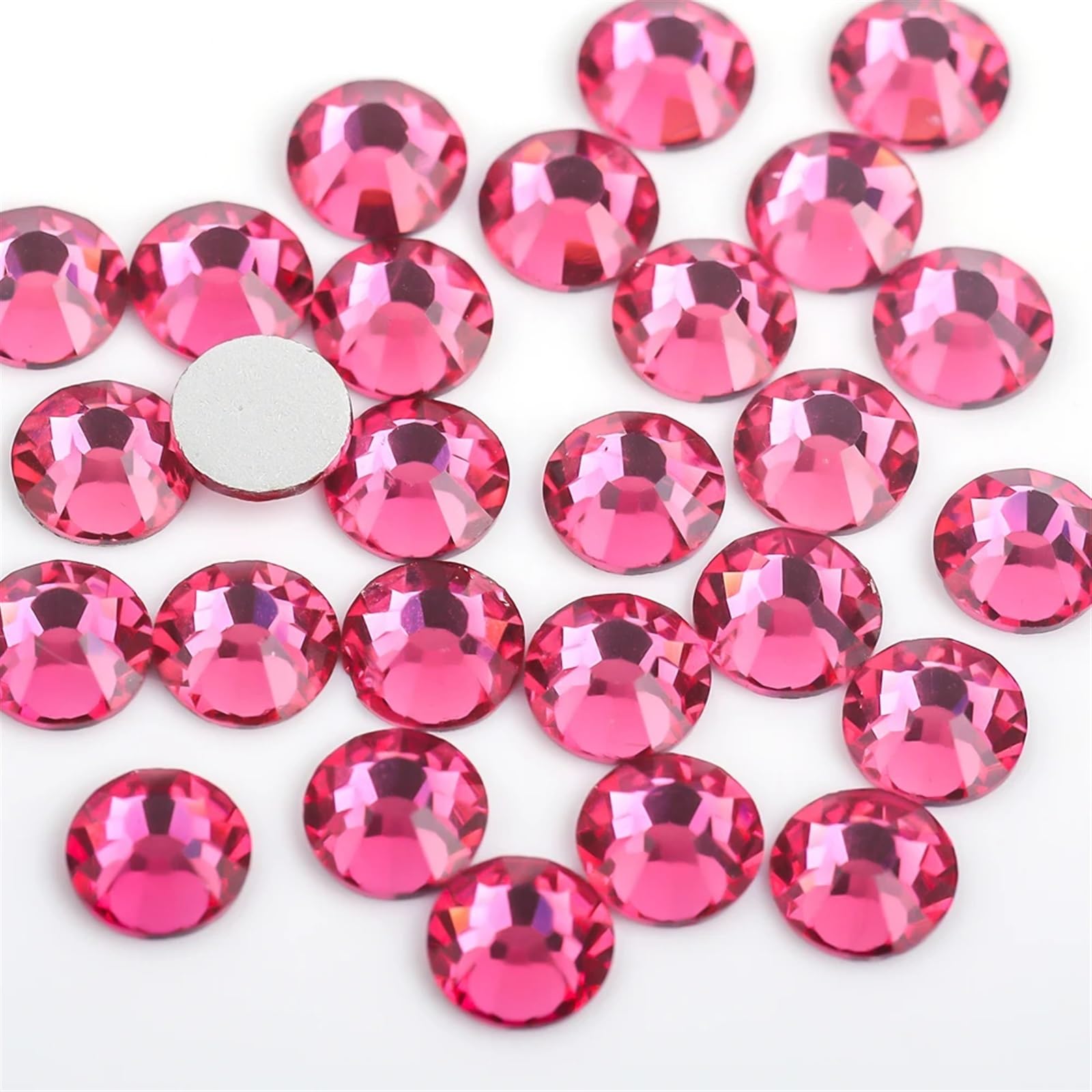 Strass per nail art SS3-SS30, colore rosso scuro chiaro, per nail art (oro rosa arcobaleno, SS16, 1440 pezzi) rosa SS34, 288 pezzi