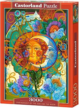 CASTORLAND 3000 Piece Jigsaw Puzzles, Partnership of the Sun and The Moon, Art. Puzzle, Adult Puzzle, Castorland C-300679-2