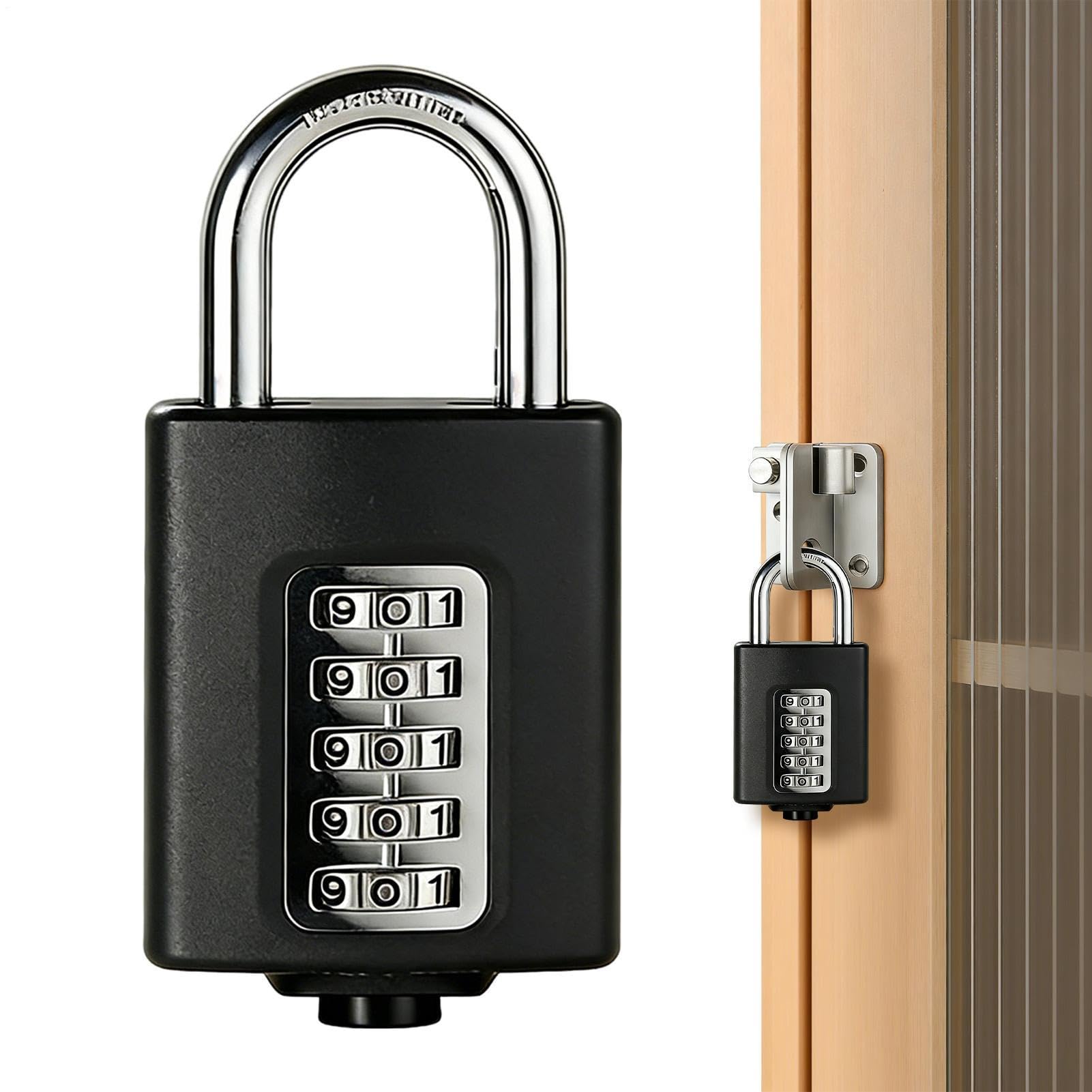 Candado impermeable exterior con combinación de seguridad para cajas de herramientas y portones