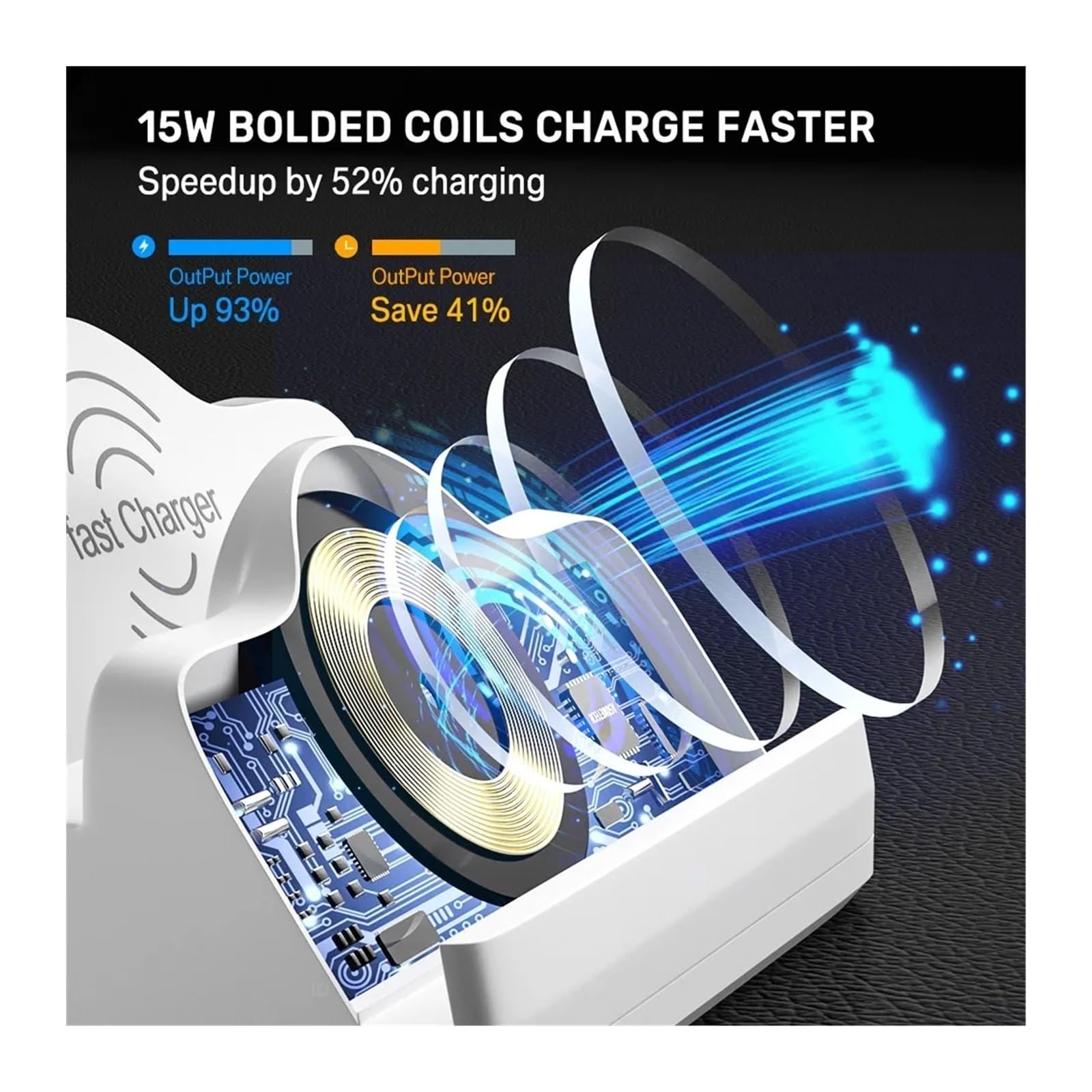 Cargador para múltiples dispositivos, estación del cargador USB de los puertos 80W 6 con el cargador rápido inalámbrico dual del paladio de la carga 3.0 del soporte Carga rápida con múltiples puertos