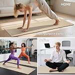 ILILI Tapis de yoga 10mm Épaisseur supplémentaire, 193x70×1.0cm Extra longue, double couleur antidérapante TPE Matériel, Facile à transporter avec la sangle, Idéal pour le yoga, Pilates, Exercice au sol, Usage à la maison et en plein air, Eco Friendly