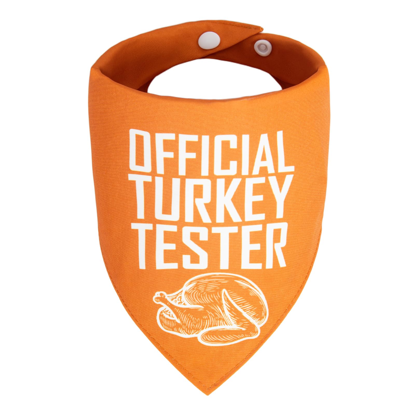 ICEMOOD Fall Dog Bandana Theme, Turkey Tester, Slogan Printed Thanksgiving Holiday Pet Bandana Snap Button Triangle Scarf
