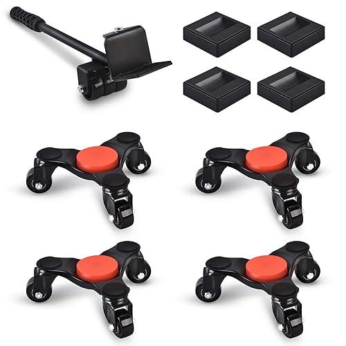 Ronlap Furniture Moving Dolly Mover Sliders with 3 Wheels Steel