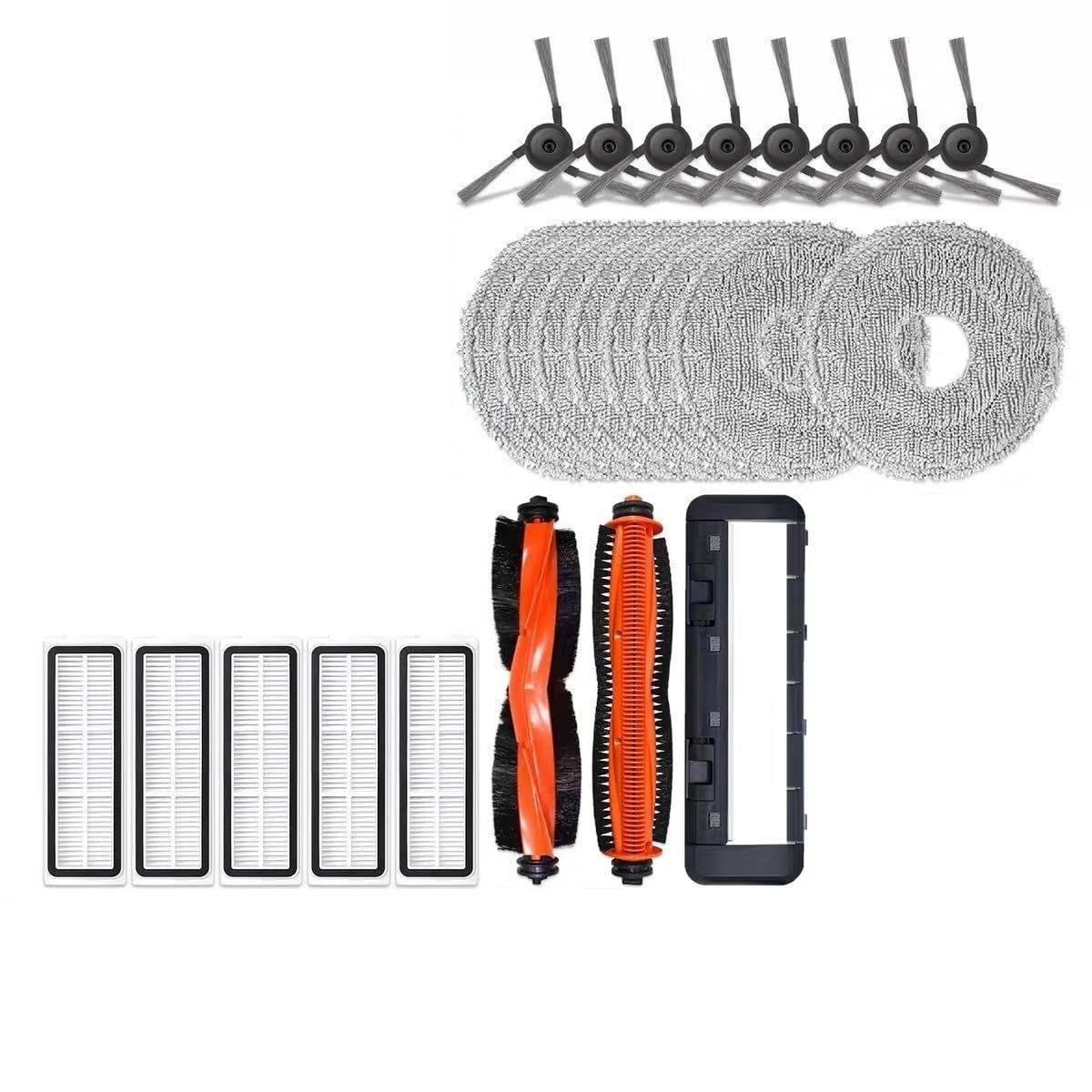 Compatibile Con Xiaomi, 5Pro, Accessori for Aspirapolvere Robot: Spazzola A Rullo, Spazzola Laterale, Filtri E Materiali Di Consumo for Mop(Set d)
