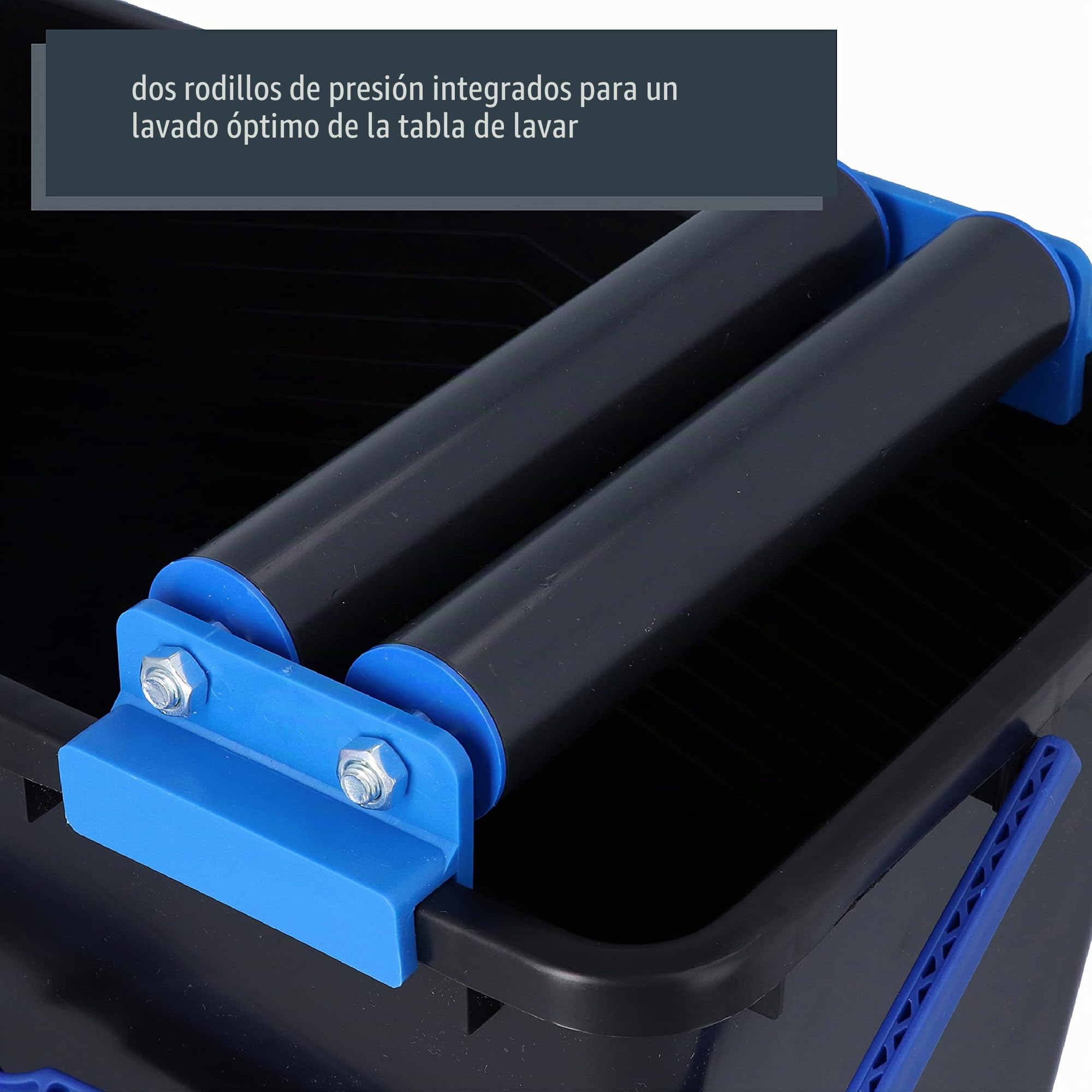 HELPMATE – Juego de 7 uds. – Limpieza de baldosas – Cubo 18 L con Rodillo | Lija para lechada, llana para juntas, llana de acabado y esponja en un cubo de 18 litros – Fabricado en Alemania