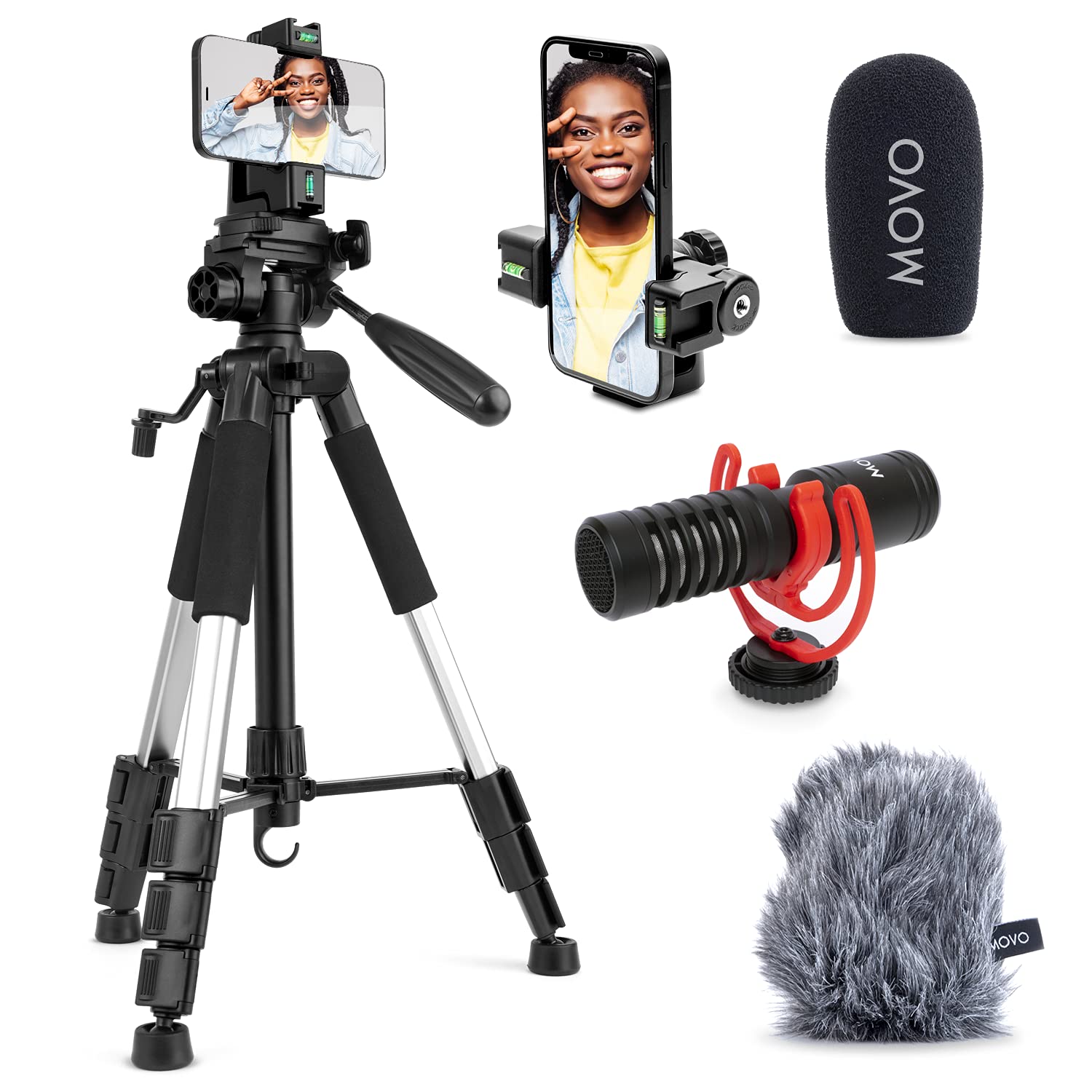 Movo Smartphone Vlogging Kit With Vxr10 Pro Microphone And Mobile