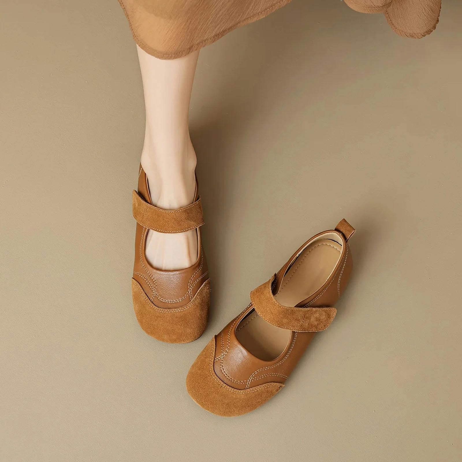 Mary Jane con Punta Quadrata da Donna Scarpe Mary Jane FLATTURA delle Donne di Primavera