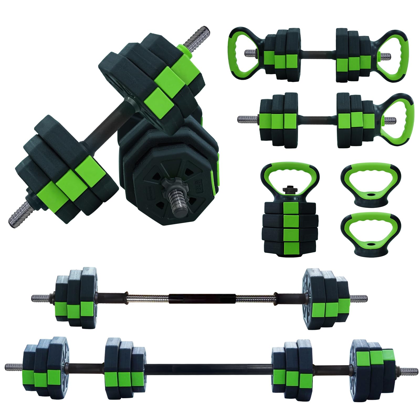 Hipicute Adjustable Dumbbell Set, 30/44 Lbs Adjustable Weight Set With Iron Handle for Home Gym,44 Lbs