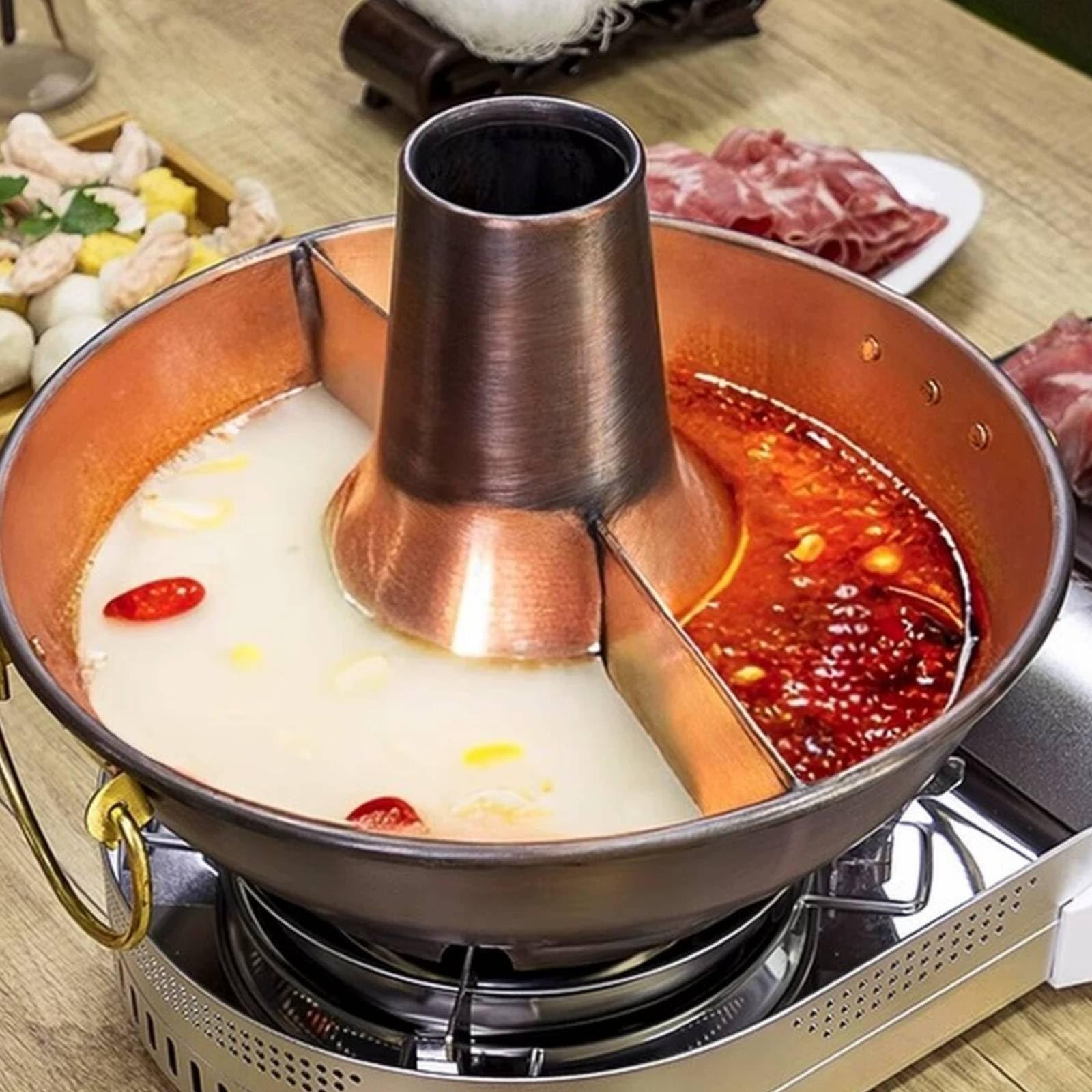 Kupfer Kochtopf Kupfertopf Suppentopf, 30 Cm, Retro Mandarin-Enten-Stil, Verdickt, Für 4-6 Personen