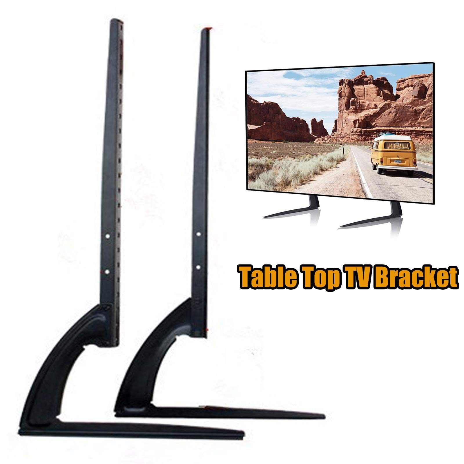 Supporto universale per TV LCD LED da 30 a 70 pollici, altezza regolabile, supporta fino a 35 kg, gambe rimovibili, design robusto per casa e ufficio