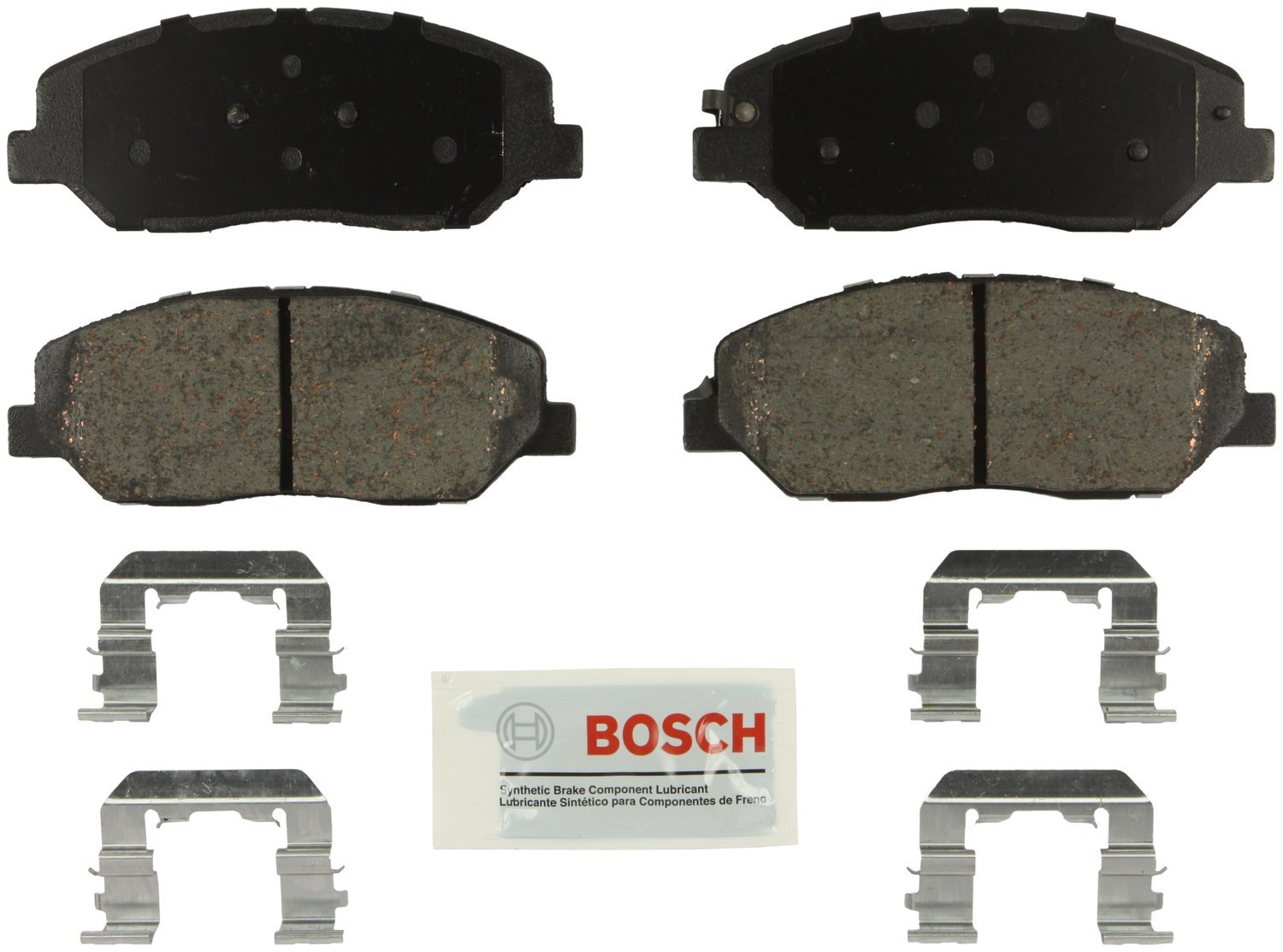 Bosch BE1324H Blue Disc Brake Pad Set with Hardware - FRONT — view 296