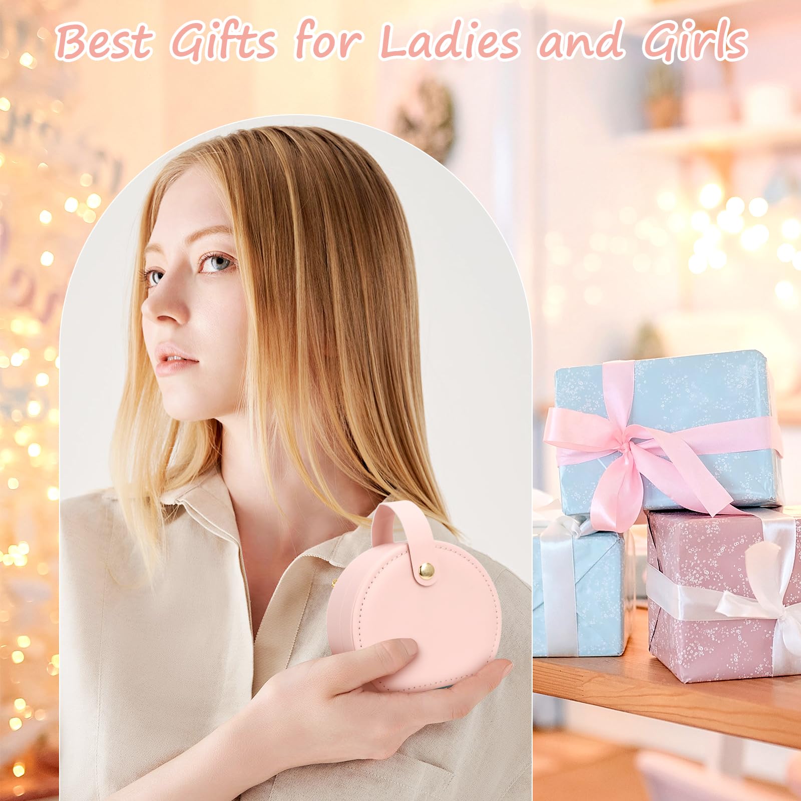 Range Boucles D'oreilles Boîte à Bijoux Voyage - Organisateur Similicuir Avec Compartiments - Pour Bagues, Colliers Et Boucles étui Organisation Bijou