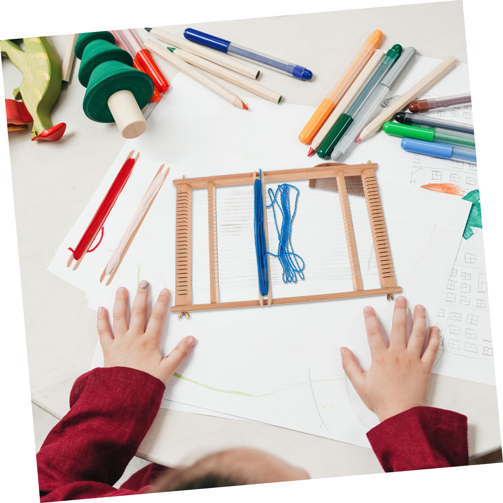 Telar de Madera para Tejer Manualidades Marco Pequeño para Principiantes y Adultos Telares DIY para Crear Únicos y Proyectos