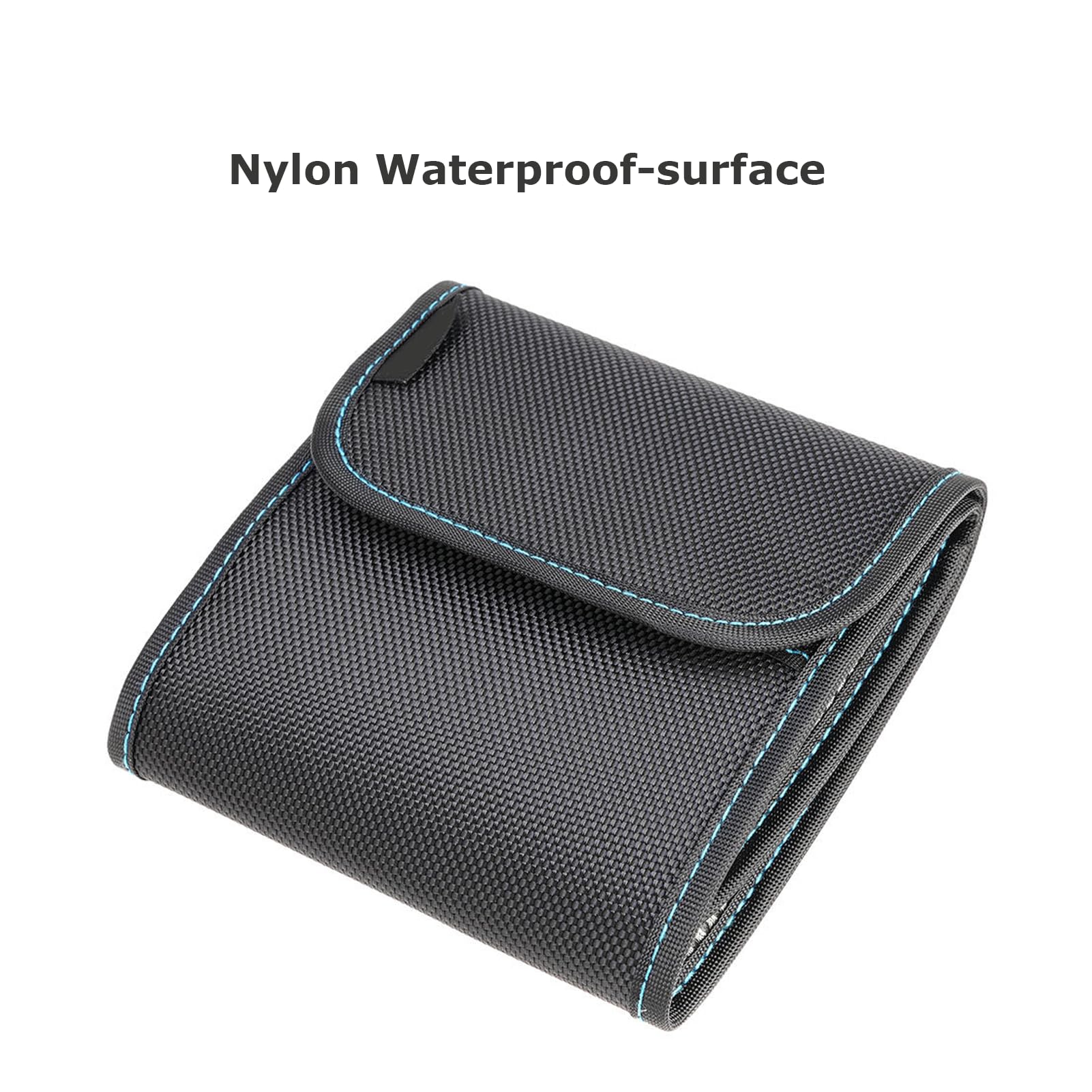 Pochette de Filtre D'objectif de 95 Mm, étui de Filtre D'objectif D'appareil Photo à 3 Poches, avec Boucle de Ceinture, Filtre UV ND CPL jusqu'à 95 Mm et Filtre carré 4x4 Pouces