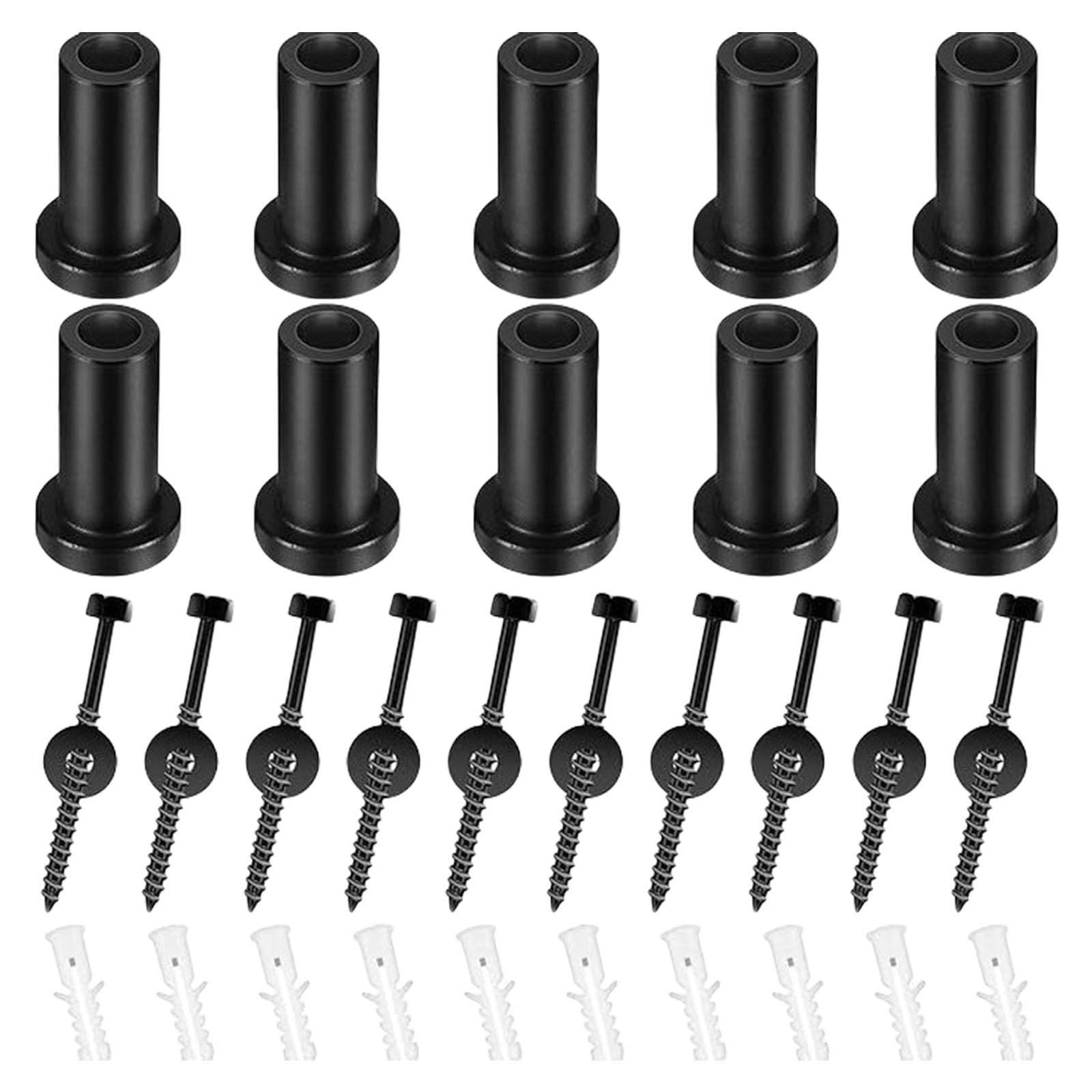 Kalttoy 50Mm 10Pieces Sliding Barn Door Hardware Spacers Set Includes Wall Anchors Screws Lags Bolts For Track Connection Stability Track Connection Device