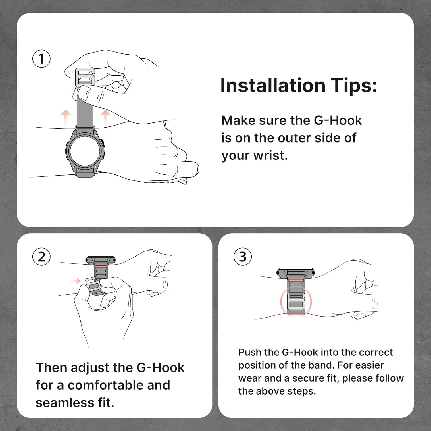 Bandletic Compatible with Garmin Fenix 5x Watch Band - 26mm Quick Fit Soft Sport Bands with G-Hook for Fenix 8 51mm/7X 6X Pro/5X Plus/Instinct 2X Solar/Enduro/Quatix/Tactix/Epix Pro2/D2 Bravo/Descent - Image 8