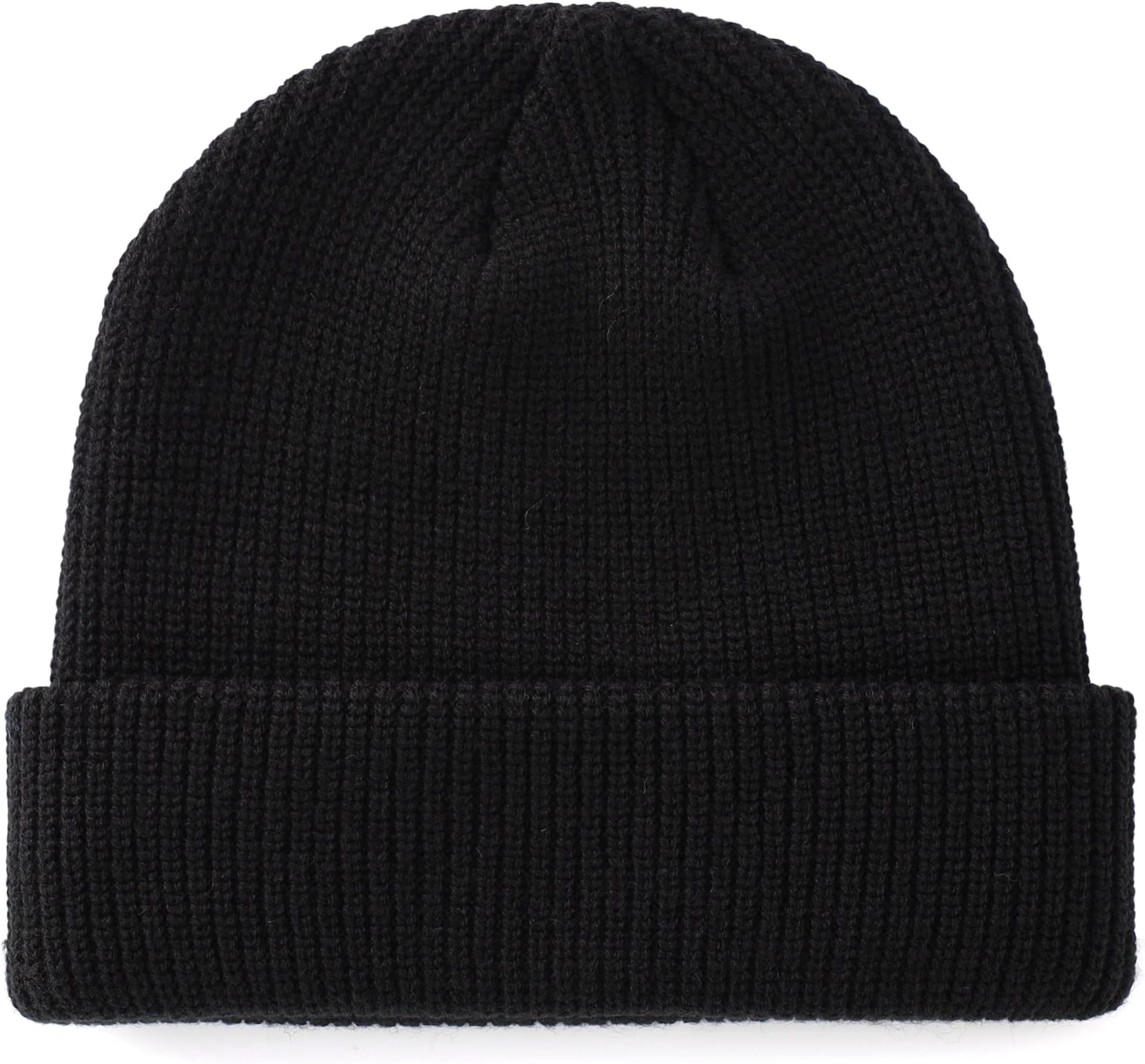 Classic Double Layer Knit Beanie Hat Warm Thick Acrylic Winter Hats Daily Cuffed Beanies Watch Hat for Men Women