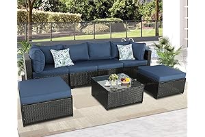 HTTH Outdoor Furniture for Patio - 7 Piece Patio Furniture Set