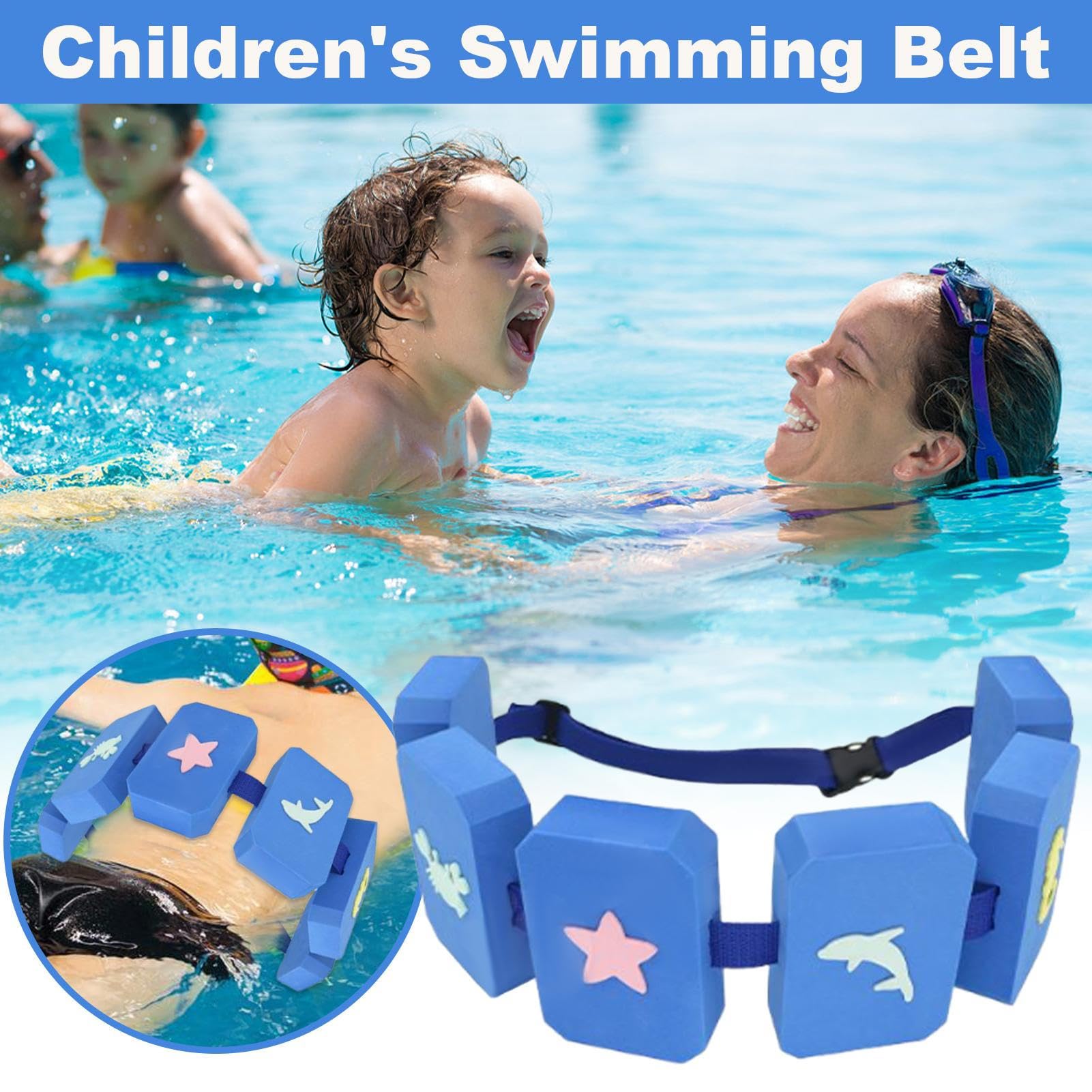 Cintura Galleggiante per Bambini - Cintura in Schiuma per Esercizi di Nuoto | Supporto Galleggiante Fitness per Esercizi in Piscina e Attività Acquatiche