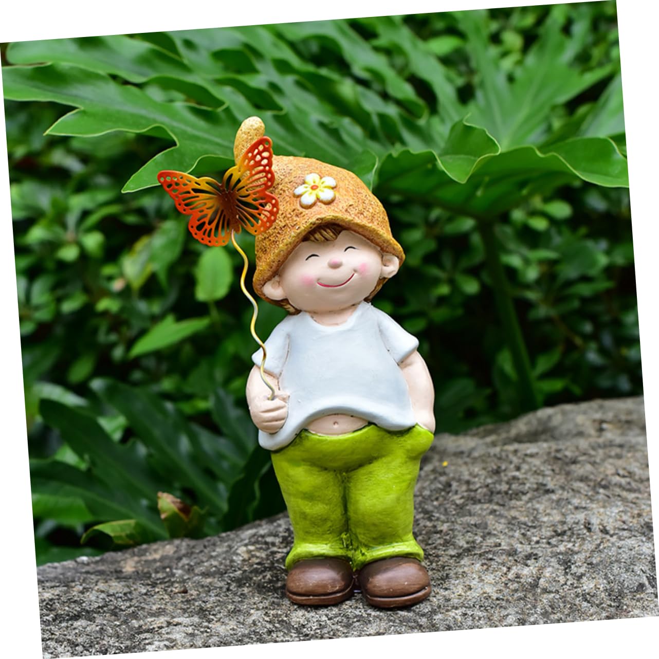 3kawałki Ceramiczna Figuryna Gnomów Urocze Ozdoby Ogrodowe Do Dekoracji Patio Trawnika i Podwórka Trwałe Ceramika z Wspaniałym Rzemiosłem