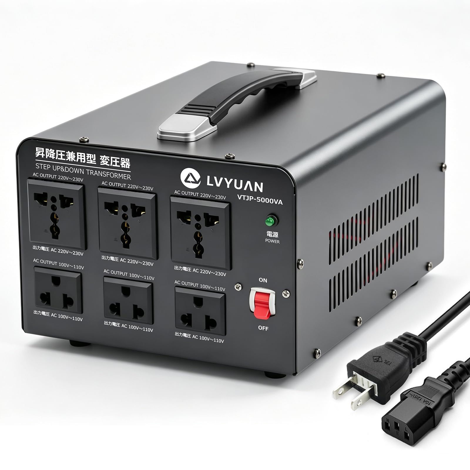 Amazon.co.jp: LVYUAN 変圧器 5000VA 4500W 海外国内両用型変圧器 最大