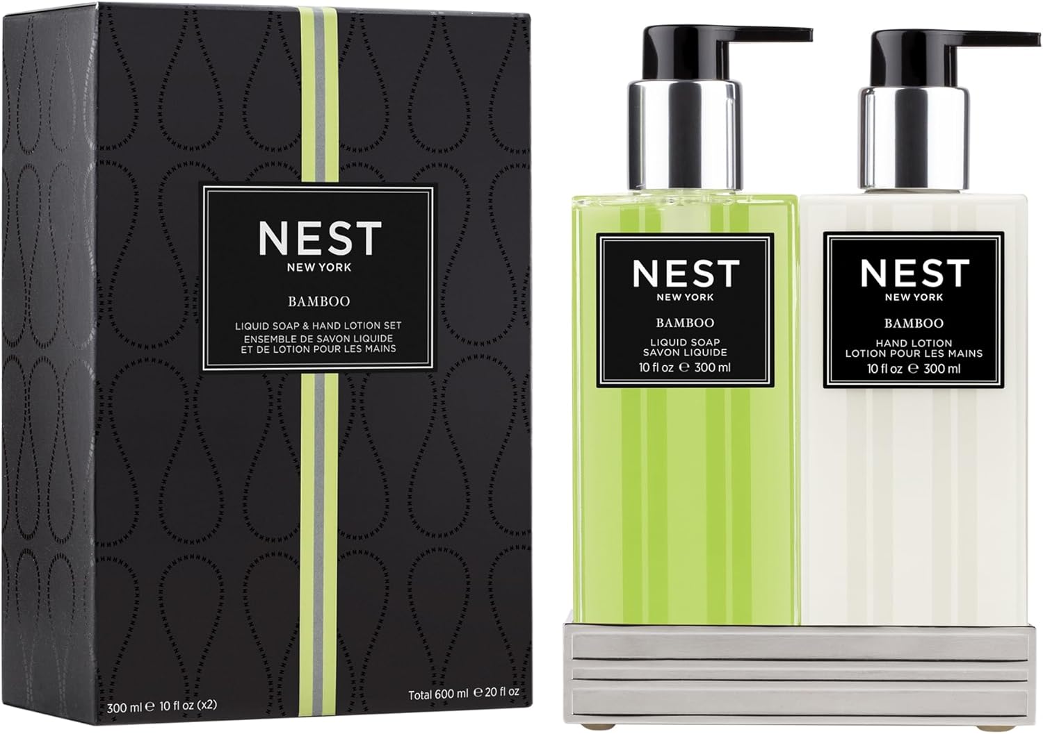 NEST Fragrances Bamboo Liquid Soap & Hand Lotion Set, 10 Fl