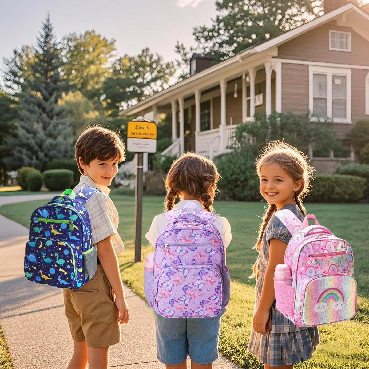 RHCPFOVR Kids Backpack for Girls - Girls Backpack 3-8 Ages Butterfly for Kids 15 Inch School Bookbag for Kindergarten Elementary School Bookbag for Girl 1st 2nd Grade - Image 7