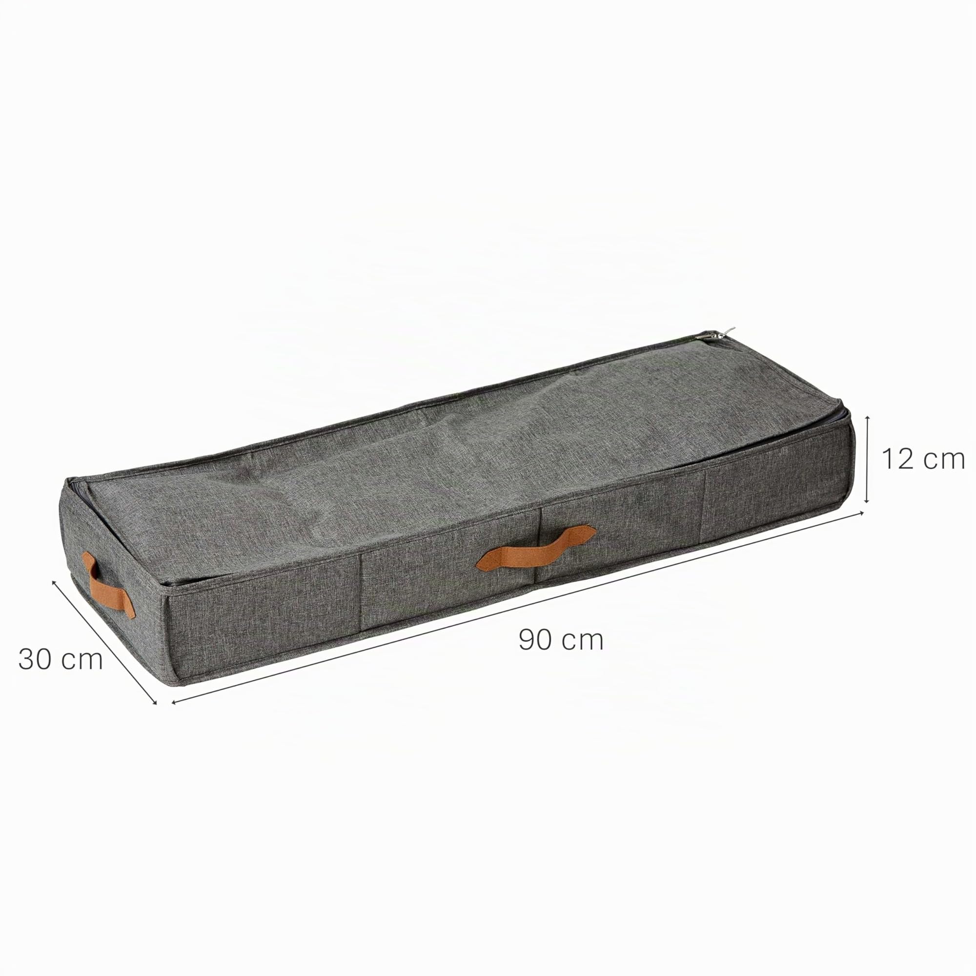 LOVE IT STORE IT - Organizer Carta Regalo in Tessuto - Contenitore Carta Regalo con Cerniera e Manici - Porta Carte Regalo per Rotoli e Nastri - Grigio - 90x30x12 cm