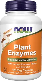 Enzimas Digestivas de Plantas NOW pote 120 cápsulas