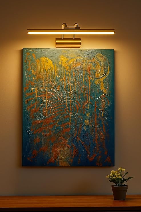 SekaTech 35cm LED Applique Gold Case | 3200K Daylight | IP20 Protection | Mirror, Table and Picture Bathroom Mounted Wall Lighting | 220V | Modern Design