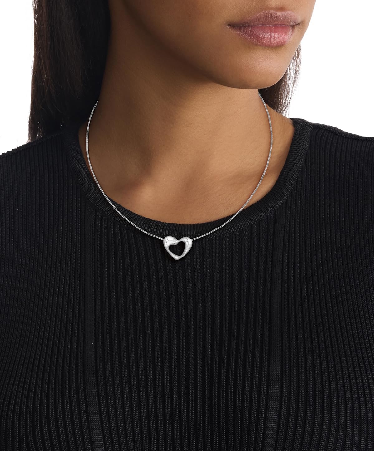 Calvin Klein Women's Jewelry - Enchanting Heart Necklace - Stainless Steel - Fashion Accessory for any Occasion - Gift for Her