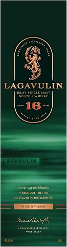Lagavulin 16 Year Old Islay Single Malt Scotch Whisky | 43% vol | 70cl | Smoky & Intense | Peat-Rich | Sweet & Salty Single Malt | Aged in Oak Casks | Perfect for Whisky Lovers | with Gift Box - 3