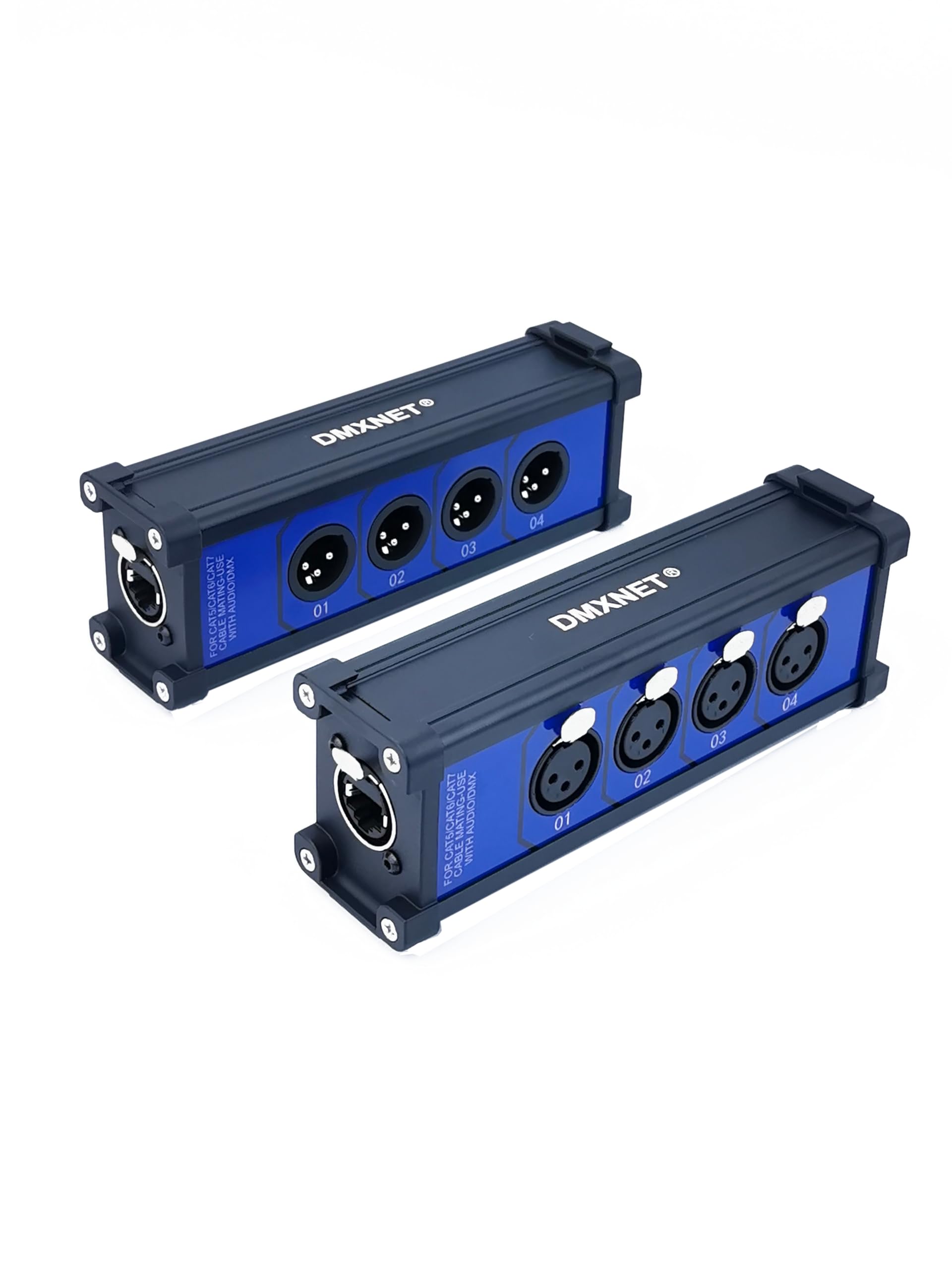 4 Channel 3 Pin Multi Network XLR Cable Breakout RJ45 Cat5/Cat6/Cat7 Ethernet Extender for Stage, Audio,Lighting and Recording Studio(1 Male & 1 Female) DMX-MF-image-17