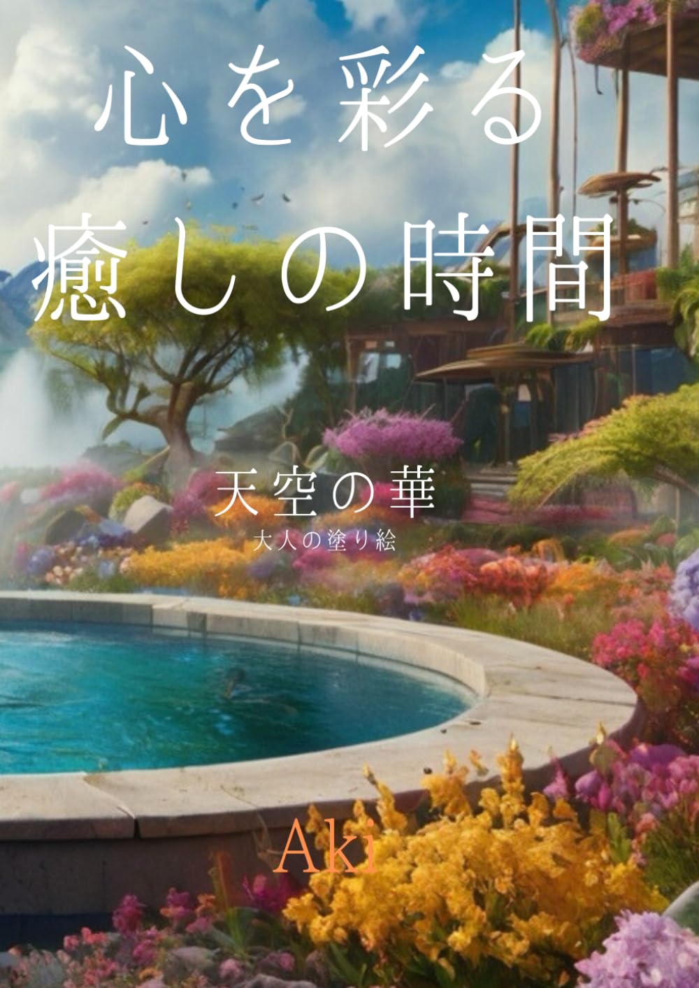 心を彩る癒しの時間: 天空の華:大人の塗り絵 (Tranquil Lines)