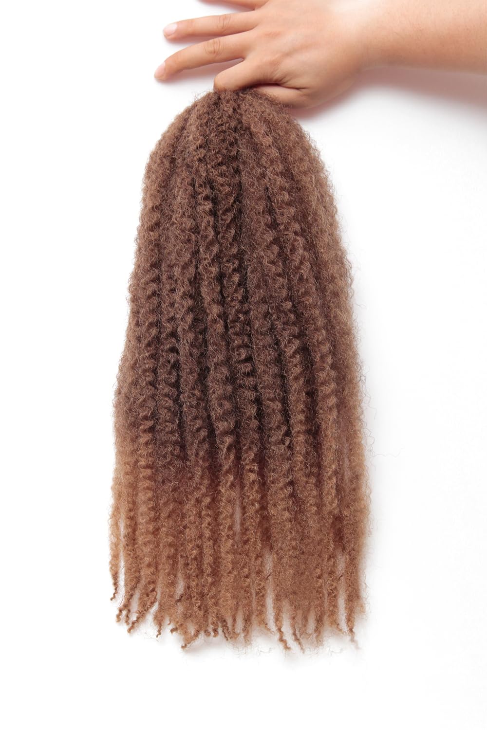 QRHSUKA Marley Twist Braiding Hair 18 Inch Omber Brown Marley Twist Hair 8 Packs Cuban Twist Hair Afro Kinky Curly Crochet Hair Synthetic Marley Hair