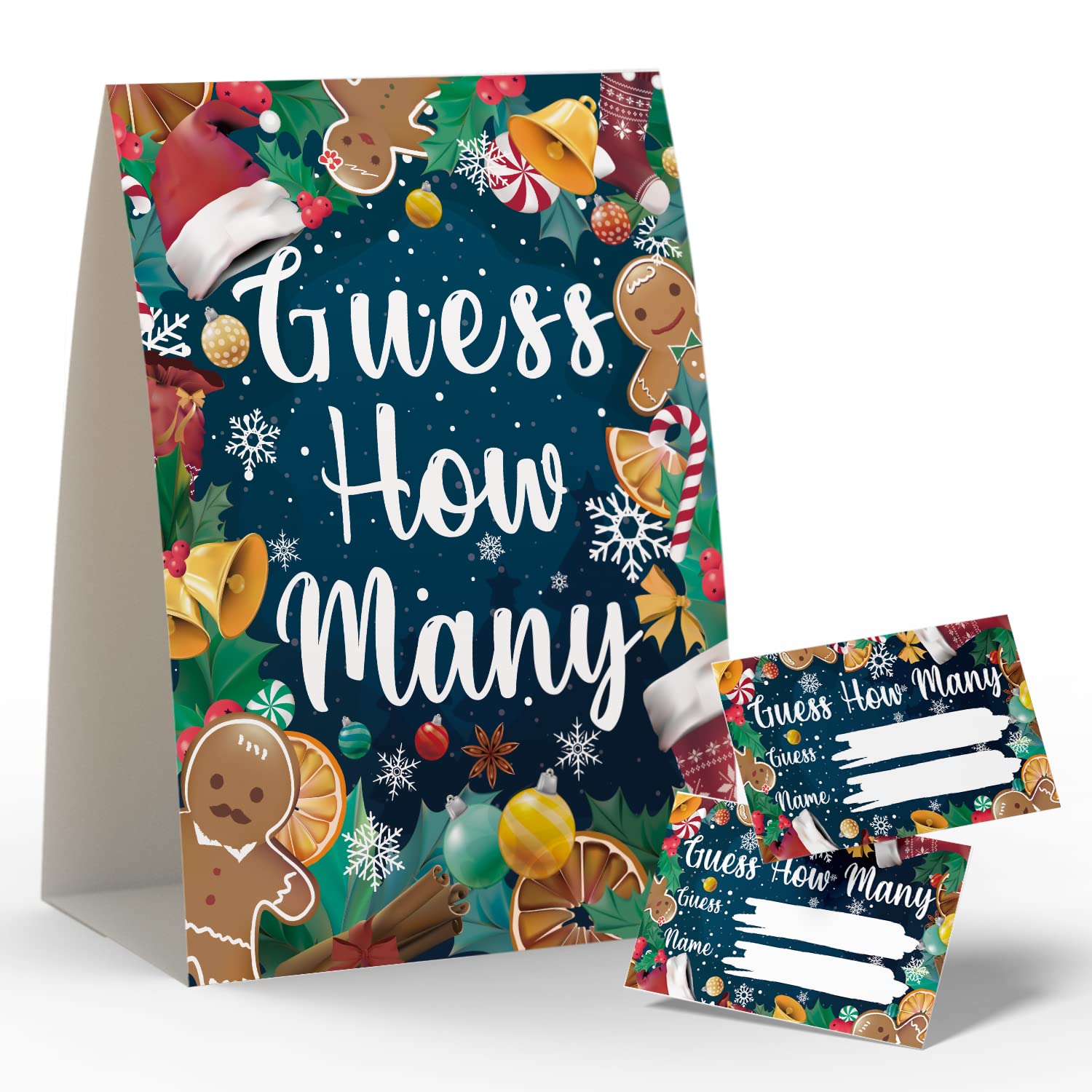 Christmas Party Games Guess How Many 1 Standing Sign 50 Cards Christmas Party Games Guess How Many 1 Standing Sign 50 Cards
