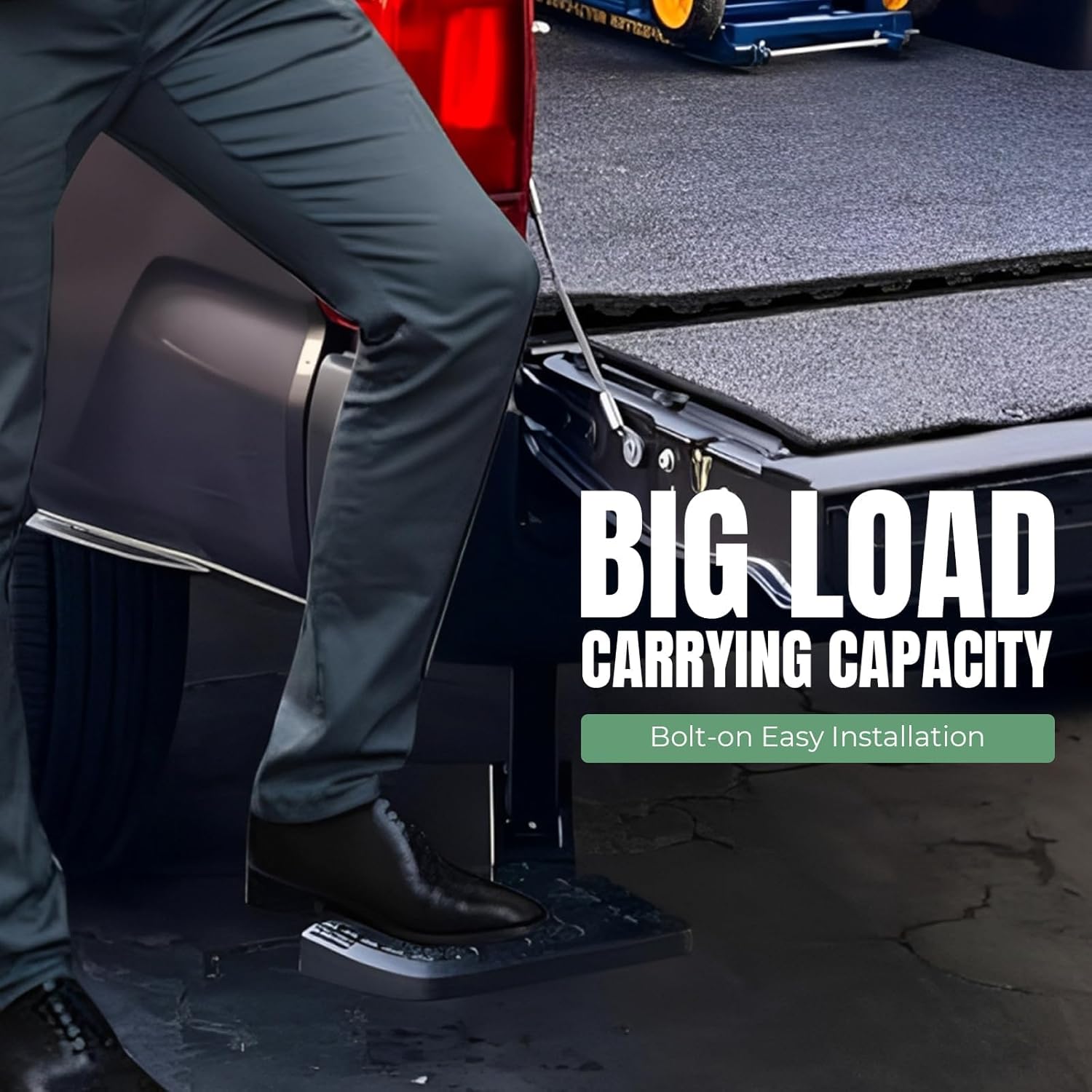 Truck Bed Step Rear Folding Step Rear Retractable Bumper Tailgate Step Compatible with Toyota Tundra 2022 2023 2024 Replacement for PTS30-34000